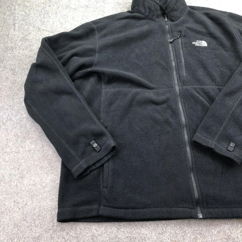 The North Face Jacket Mens XL Black Fleece Full Zip Pockets Outdoor Hiking Warm